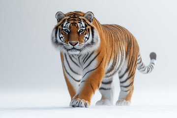 Naklejka premium Bengal tiger isolated on white background