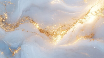 Abstrakcyjny wz&oacute;r białej fali z dodatkiem złota, tło dla projektu, tapeta generative ai	