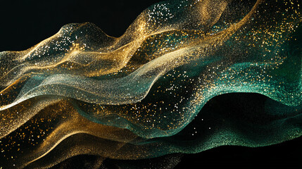 Obraz premium Gradientowe tło z brokatem, wizualizacja danych, tło technologiczne generative ai 