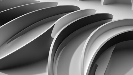 Abstract 3D Geometric Structure in Monochrome