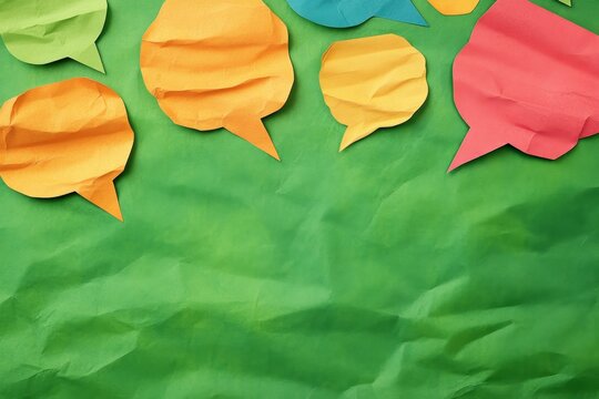 Colorful Communication Concepts - Symbolizing diverse opinions, collaboration, dialogue, connection, and idea sharing through vibrant speech bubbles