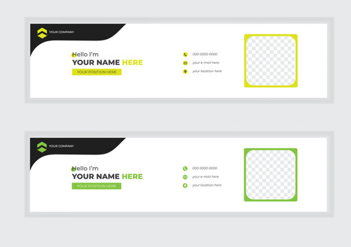 Modern email signature design - Powered by Adobe