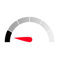 Gauge level indicator symbol from low to high