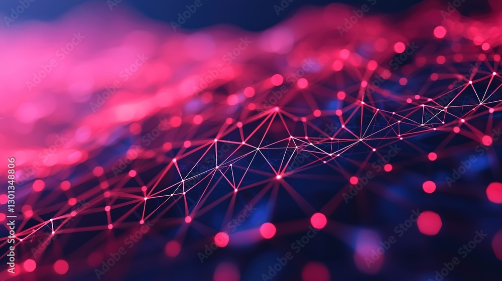 Poster abstract digital transformation visualizing business growth in gigapixel standard scale environment