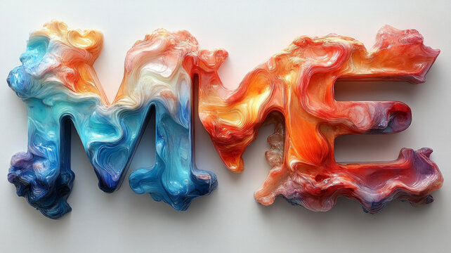 The word MME is written in a colorful, abstract style