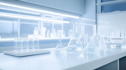 A set of glassware in the laboratory