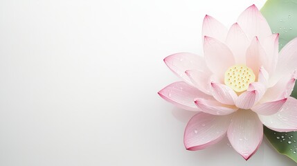 Fototapeta premium Pink lotus with water drops