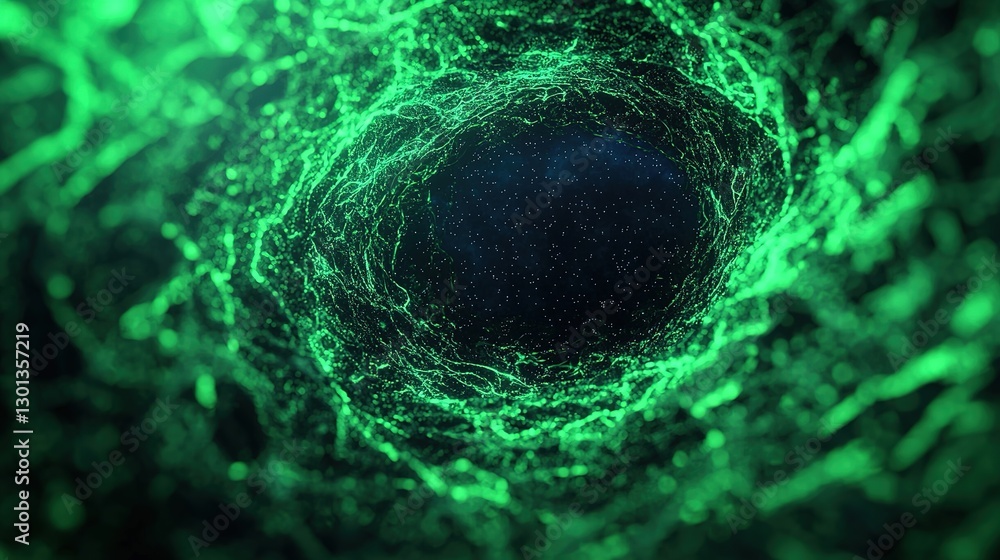 Poster digital technology chaos unfolds in gigapixel scale abstract visualization futuristic environment