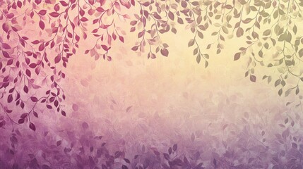Obraz premium Elegant Leaves Hanging Branches Artistic Design Illustration Backdrop Background