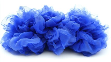 Obraz premium A Grouping of Royal Blue Fabric Displayed Against White Background