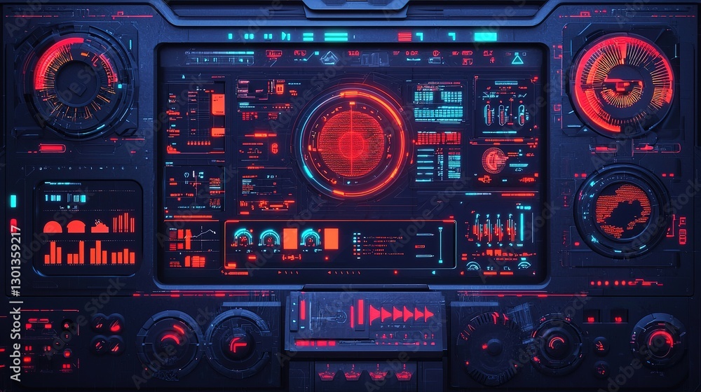 Aufkleber futuristic technology interface design sci-fi environment hud visualization gigapixel standard scale
