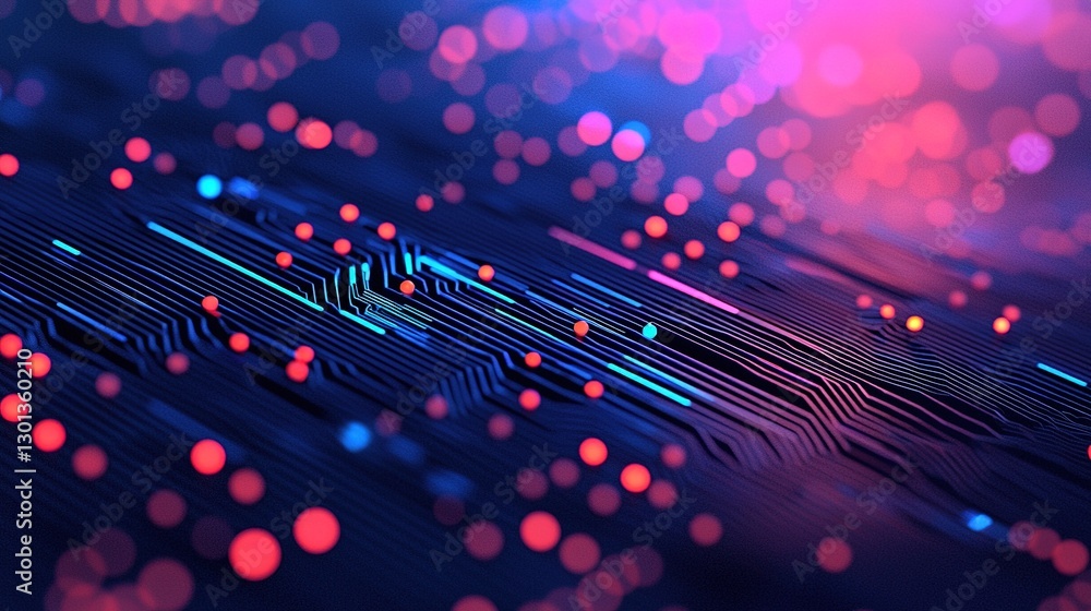 Aufkleber dynamic abstract digital patterns in vibrant technology visuals studio setting graphic art close-up 