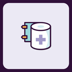 Medical Bandage Icon: First Aid Supplies Illustration