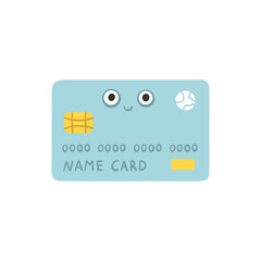 Kawaii payment card for money Kawaii payment card for money vector illustration