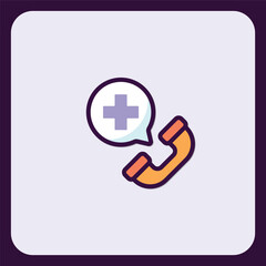 Fototapeta premium Medical Emergency Hotline Icon: Instant Healthcare Assistance