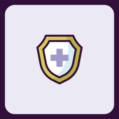 Obraz premium Medical Shield Icon: Healthcare Protection Symbol