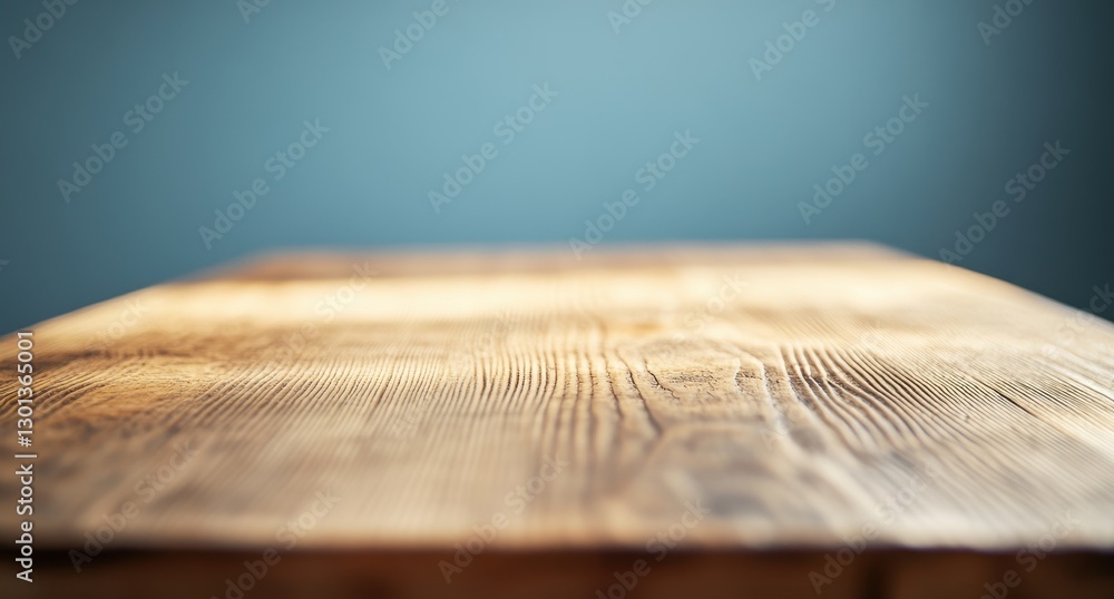 Poster close-up view of a natural wooden table surface with warm tones and intricate grain patterns for int
