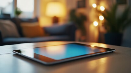 Modern Digital Tablet on Minimalist Background