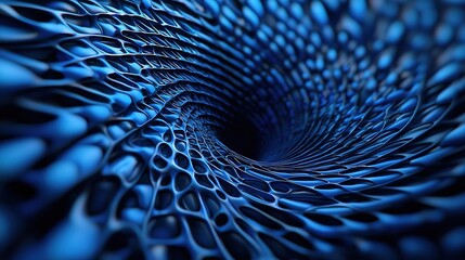 Dynamic data visualization in digital science technology abstract blue spiral gigapixel clarity environment