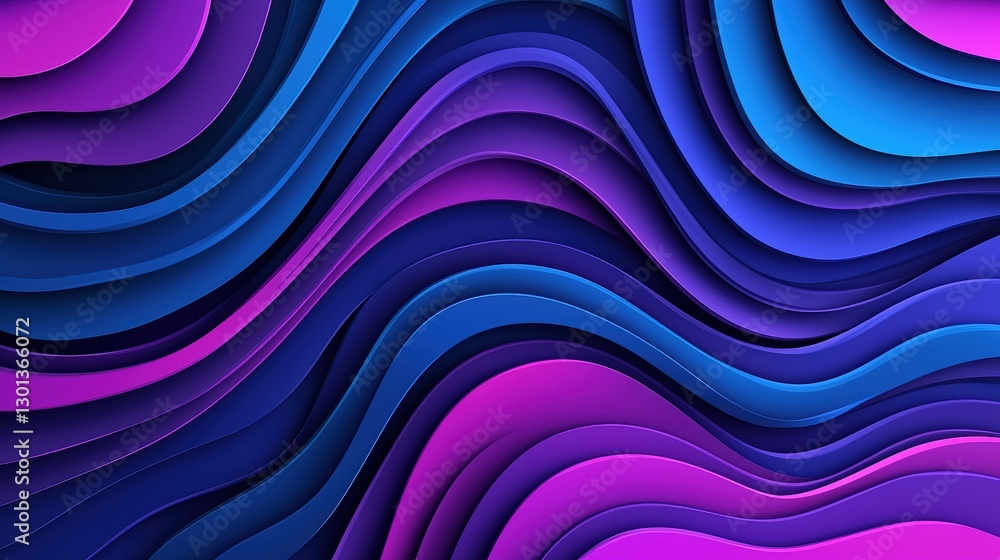 Poster dynamic waves of color abstract digital art tech background chaos gigapixel quality