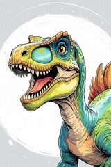 tyrannosaurus rex dinosaur vector illustration