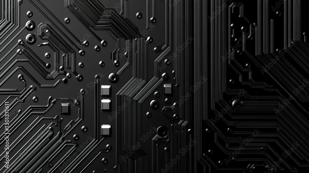 Poster high-tech cyber technology circuit design digital environment gigapixel standard scale viewpoint