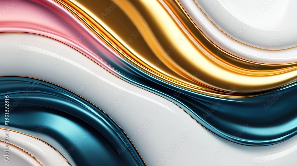 Poster aesthetic viewpoint dynamic abstract shapes with a contemporary tech background in digital art