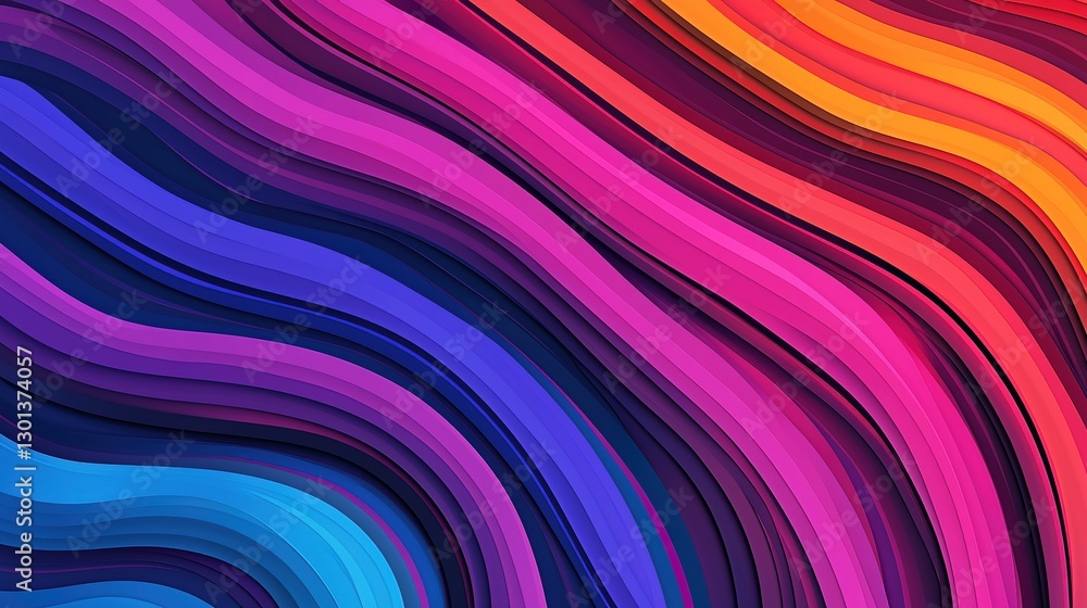 Poster vibrant tech background displaying colorful data streams abstract design digital art environment gig