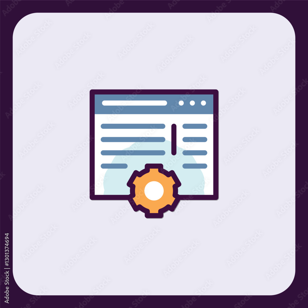 Poster website customization and settings configuration icon