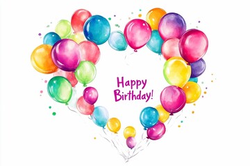 Colorful balloons create a festive atmosphere for a joyful birthday celebration
