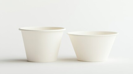 Eco-Friendly Paper Cups and Bowl Set - Disposable yet sustainable, this set includes a paper cup and bowl, perfect for food or beverages. Ideal for events or everyday