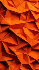 Fototapeta premium Abstract Orange Geometric Pattern: Low-Poly Design
