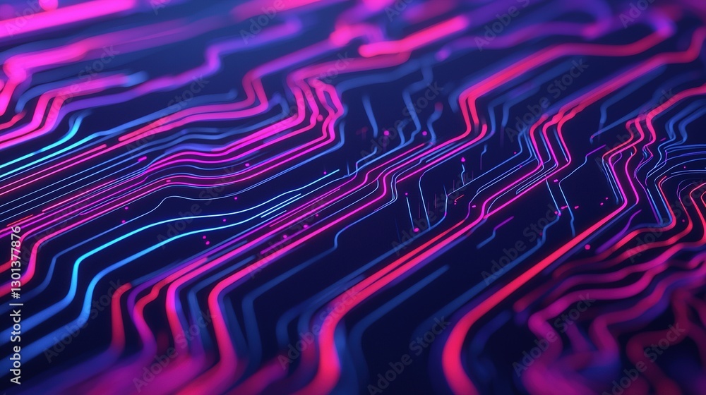Poster dynamic digital patterns showcase abstract technology art futuristic environment high-resolution vie