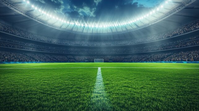 A Stadium Filled With People Ready For A Football Game