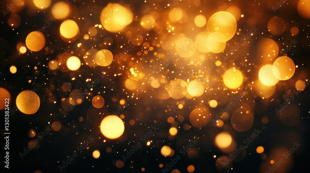 Aufkleber golden lights and shimmering particles create a warm abstract background scene