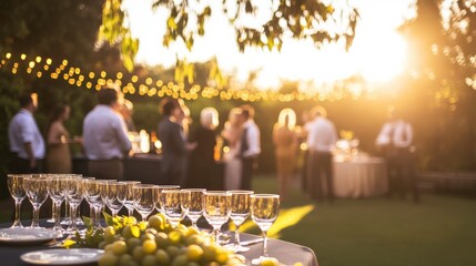 Vibrant Outdoor Community Event at Golden Hour