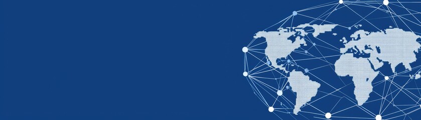 Global Network Map Background Graphic