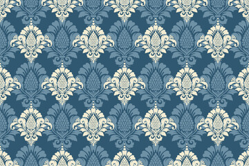 Oriental Floral Damasks embroidery, seamless floral pattern, Ethnic Aztec Textile Design, Navajo tribal vector seamless pattern, Ethnic ikat floral, Tribal flower fabric pattern.