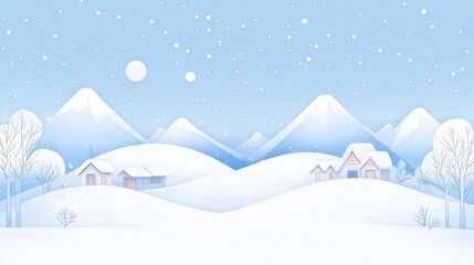 Winter snowy countryside scenery