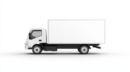 White truck transport vehicle