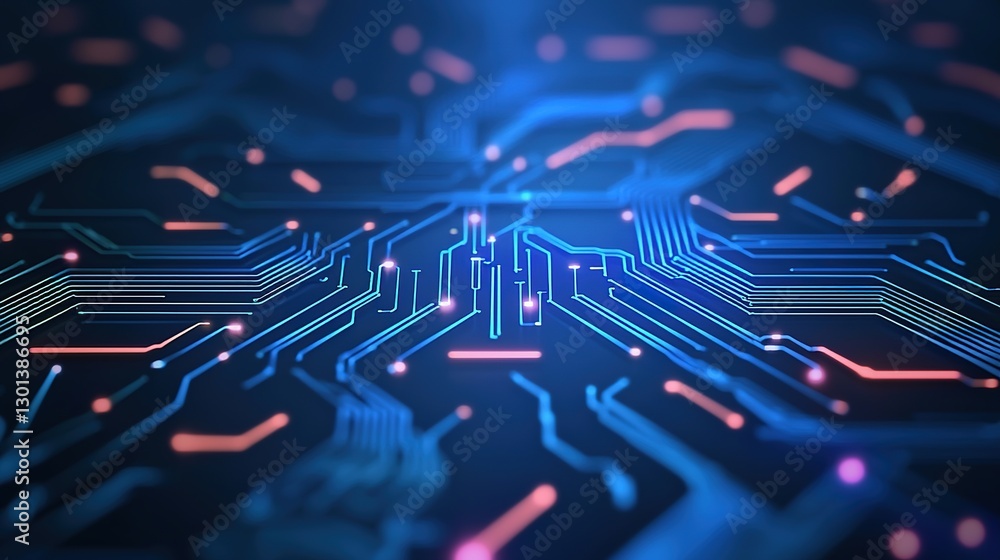 Poster digital technology background with circuit patterns abstract art gigapixel quality futuristic viewpo