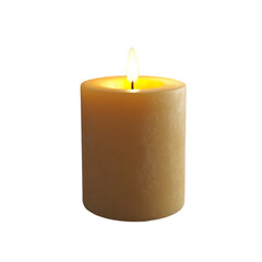 A single lit candle glowing warmly peaceful light
