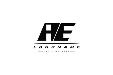 AE racer logo. Racing logo design for racing, driving and car or motorsport.