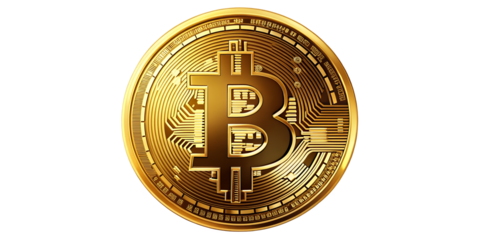 Cryptocurrency Bitcoin Logo PNG – High-Quality Transparent BTC Symbol for Digital Assets, Blockchain, and Crypto Trading.AI Generated.