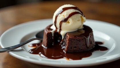 Chocolate-Lava-Cake-Ice-Cream-Dessert