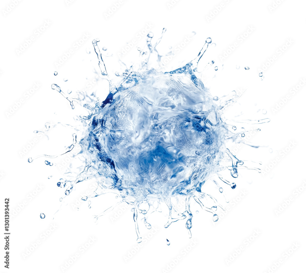 Poster water splash effect showing dynamic motion and energy in a vibrant setting suitable for designs and 
