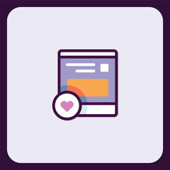 Obraz premium Favorite Website Page Design Concept Icon Illustration