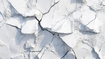 A white wall with cracks in it