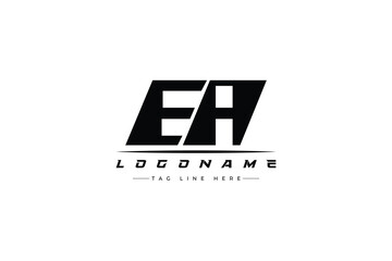EA racer logo. Racing logo design for racing, driving and car or motorsport.