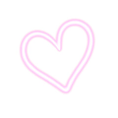 neon pink heart